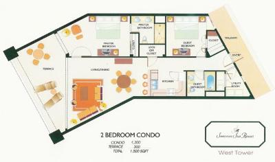 Sonoran Resorts, 2 bedroom Floor Plan